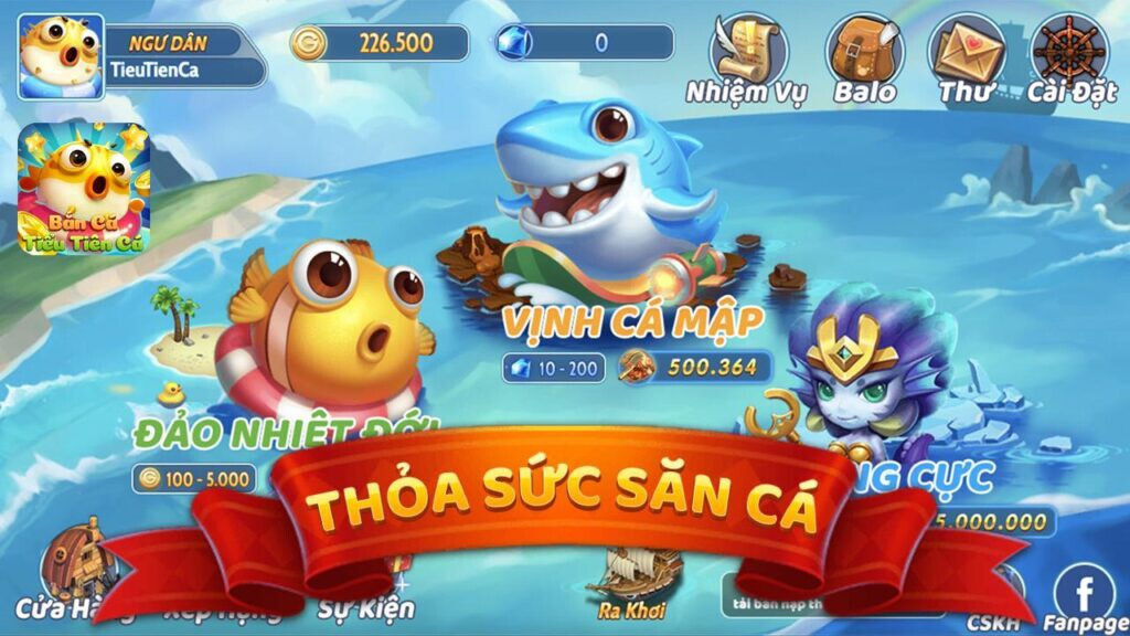 cổng game bắn cá tiểu tiên cá