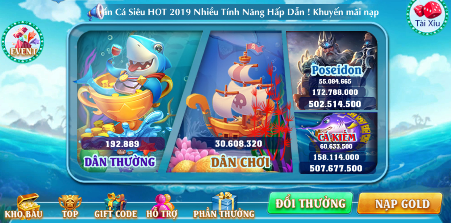 bắn cá koi đổi thưởng