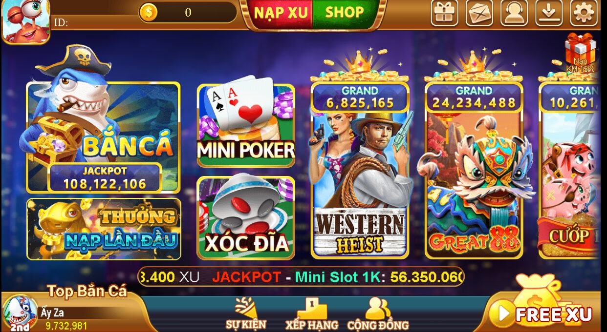 xu vàng 777 bắn cá slot